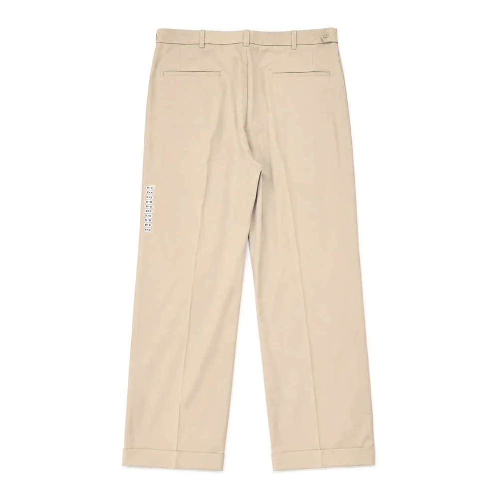 Perry Ellis Portfolio Mens 40x30 Pleated Cuffed Dress Khaki Pants Tan Beige NEW